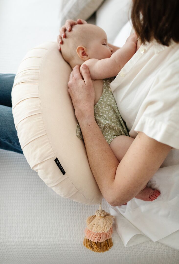 Nursing Pillow  - Sand Chambray