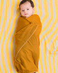 THE OUTLET: DockATot Swaddle Set - Golden Stripe / Pumpkin Spice