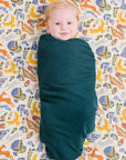 THE OUTLET: DockATot Swaddle Set - Woodland / Deep Teal