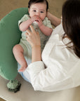 Nursing Pillow  - Emerald Chambray